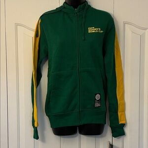 FIFA South Africa Zip-Up Hoodie Green / Yellow Women Size XS